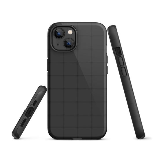 Squishy Black Cubic Colorful iPhone Case Double Layer Impact Resistant Tough 3D Wrap Matte or Glossy Finish CREATIVETECH
