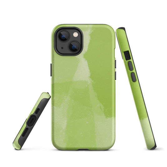 Creative Paint Green Colorful Hardshell iPhone Case Double Layer Impact Resistant Tough 3D Wrap CREATIVETECH