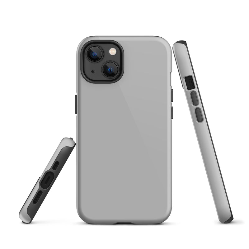 Load image into Gallery viewer, Silver Grey iPhone Case Hardshell 3D Wrap Thermal Plain Color CREATIVETECH