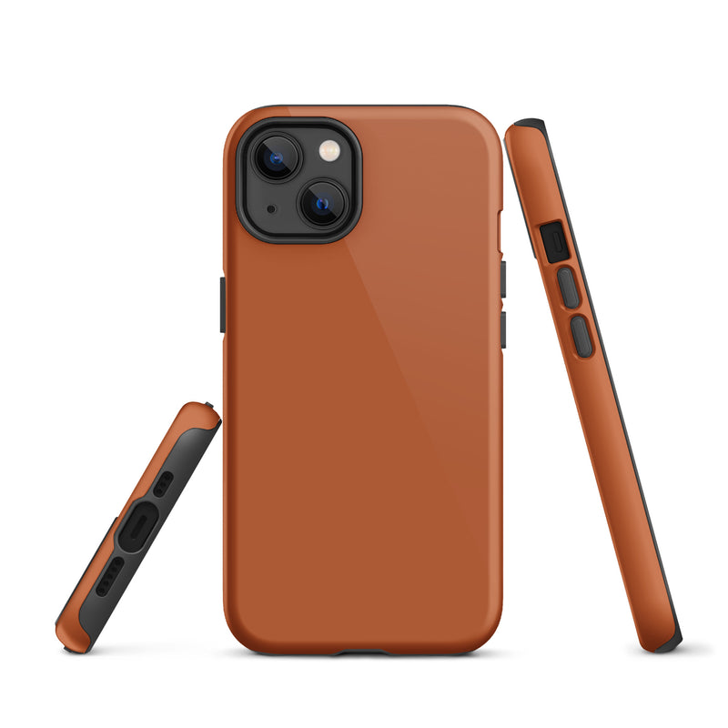 Load image into Gallery viewer, Tenne Orange iPhone Case Hardshell 3D Wrap Thermal Plain Color CREATIVETECH
