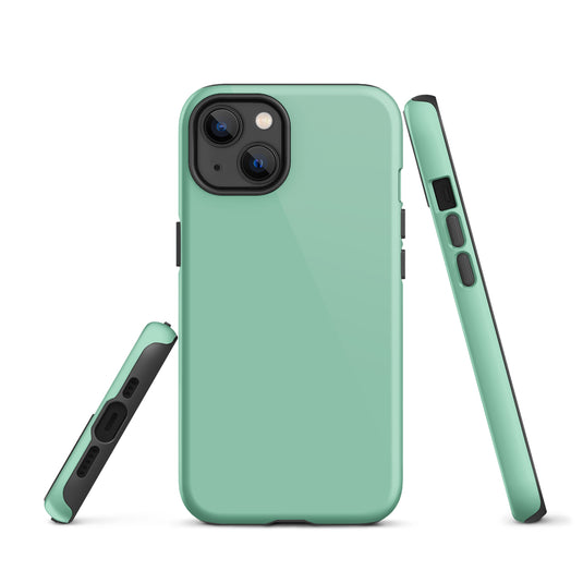 Vista Blue iPhone Case Hardshell 3D Wrap Thermal Plain Color CREATIVETECH