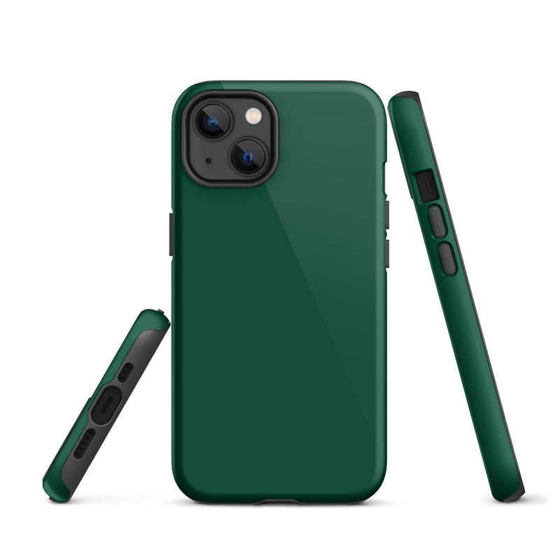 Load image into Gallery viewer, British Racing Green iPhone Case Hardshell 3D Wrap Thermal Plain Color CREATIVETECH