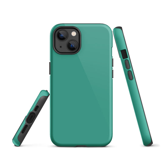 Niagara Green iPhone Case Hardshell 3D Wrap Thermal Plain Color CREATIVETECH