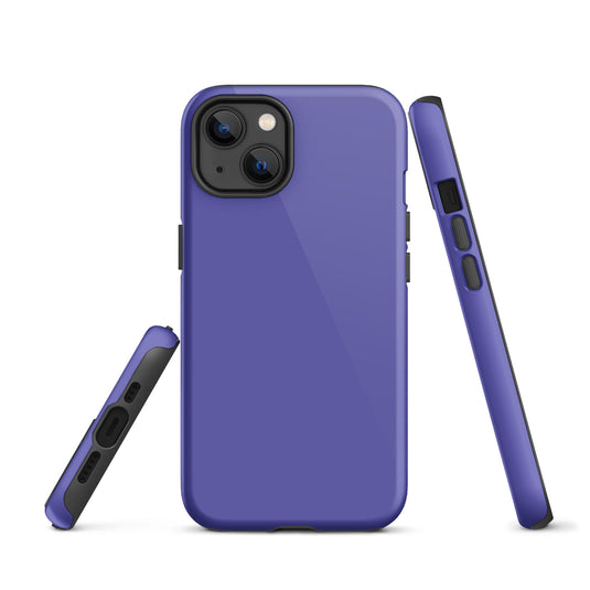 Medium Slate Purple Blue iPhone Case Hardshell 3D Wrap Thermal Plain Color CREATIVETECH