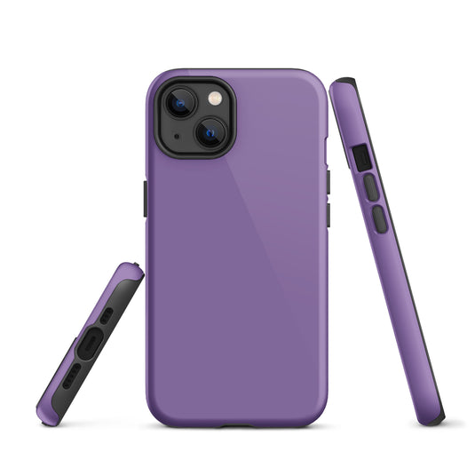 Ce Soir Violet iPhone Case Hardshell 3D Wrap Thermal Plain Color CREATIVETECH