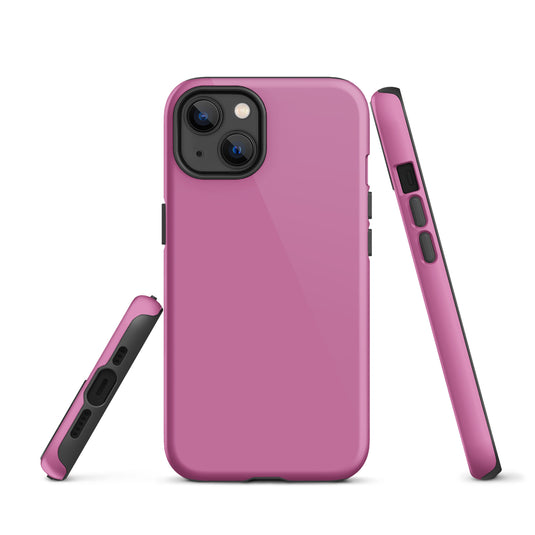 Hopbush Pink iPhone Case Hardshell 3D Wrap Thermal Plain Color CREATIVETECH