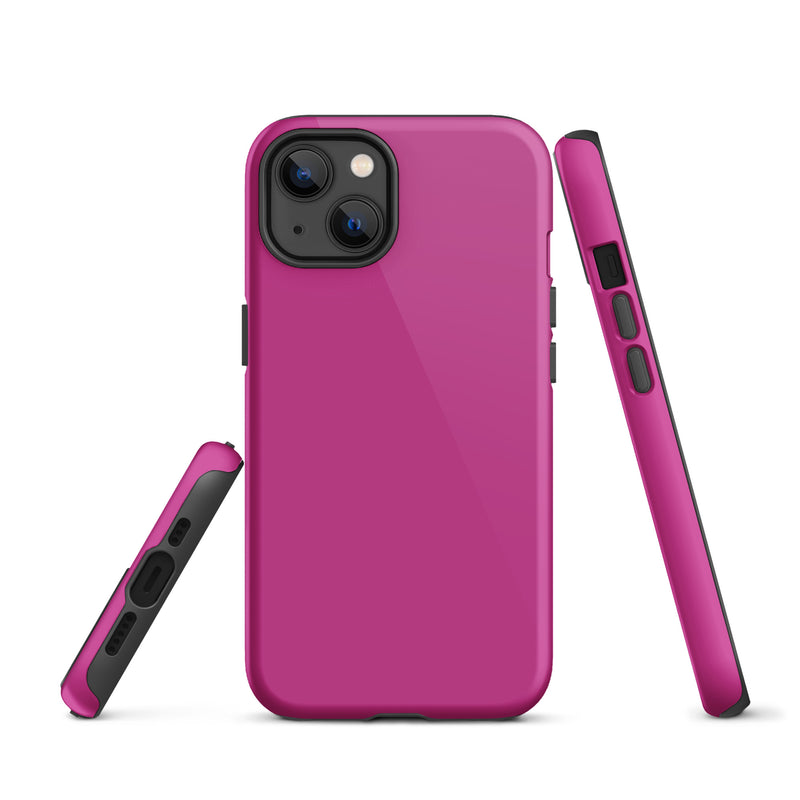 Load image into Gallery viewer, Medium Red Violet iPhone Case Hardshell 3D Wrap Thermal Plain Color CREATIVETECH