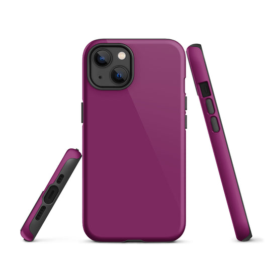 Eggplant Purple iPhone Case Hardshell 3D Wrap Thermal Plain Color CREATIVETECH