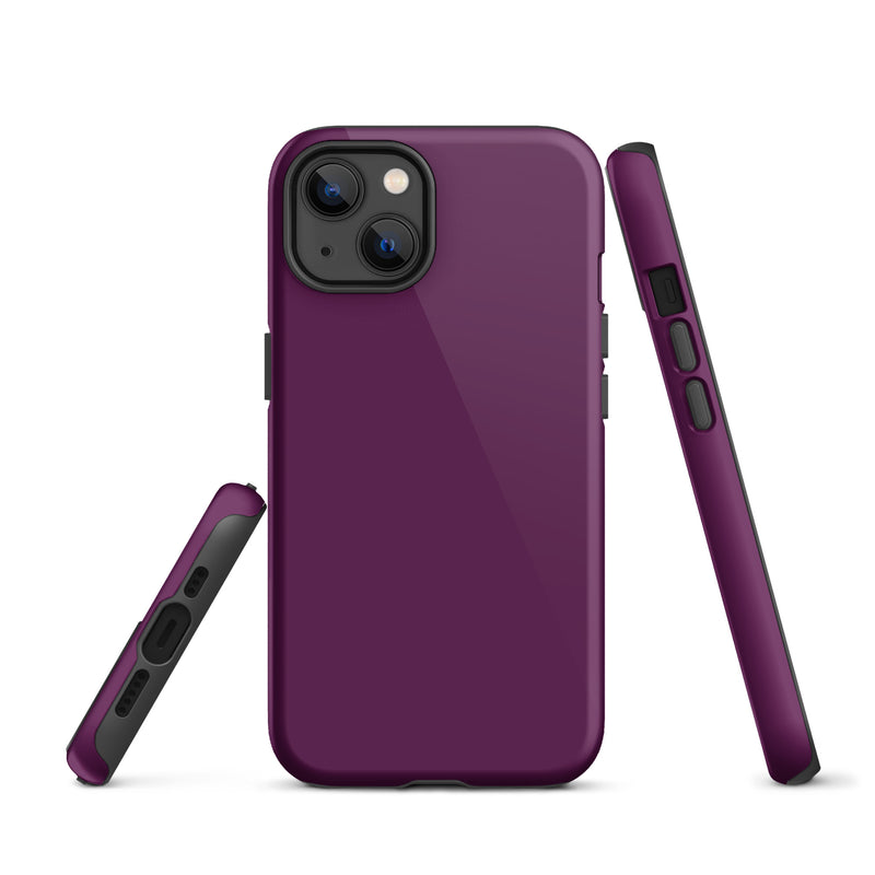 Load image into Gallery viewer, Tyrian Purple iPhone Case Hardshell 3D Wrap Thermal Plain Color CREATIVETECH
