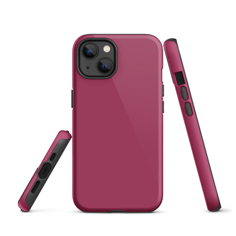 Load image into Gallery viewer, Lipstick Red iPhone Case Hardshell 3D Wrap Thermal Plain Color CREATIVETECH