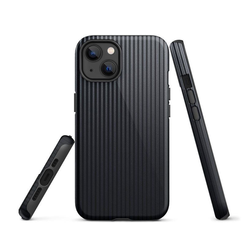 Load image into Gallery viewer, Carbon Fiber Striped iPhone Case Hardshell 3D Wrap Thermal Plain Color CREATIVETECH