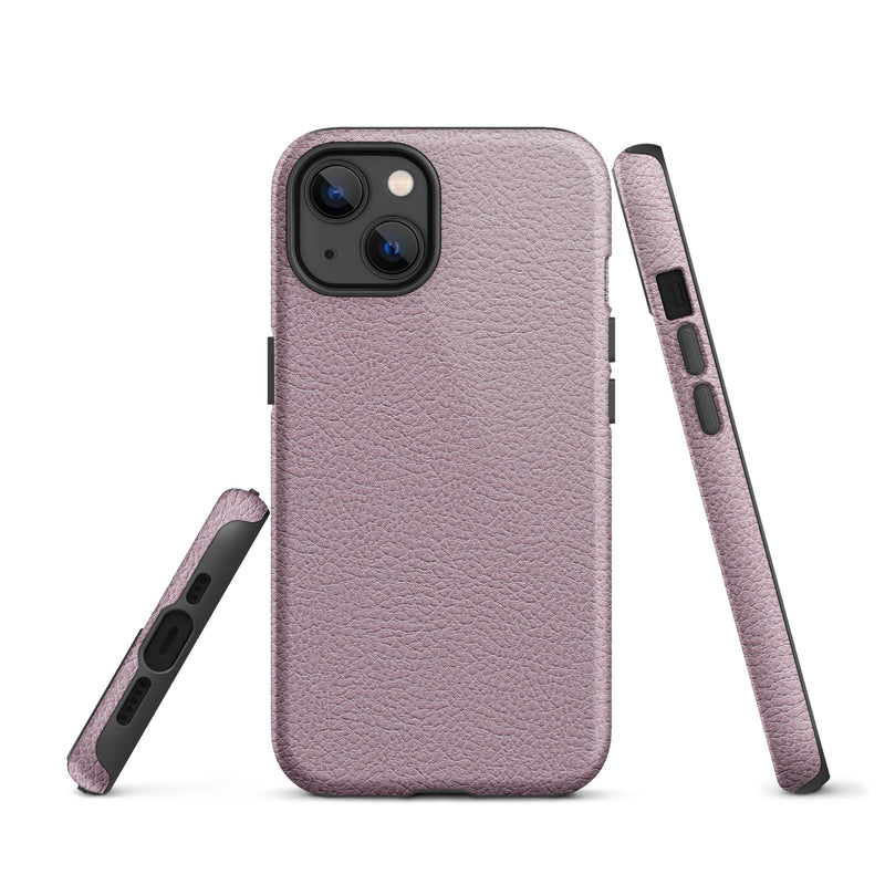 Load image into Gallery viewer, Ash Pink Leather iPhone Case Hardshell 3D Wrap Thermal CREATIVETECH