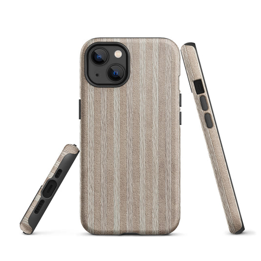 Light Striped Wood iPhone Case Hardshell 3D Wrap Thermal CREATIVETECH