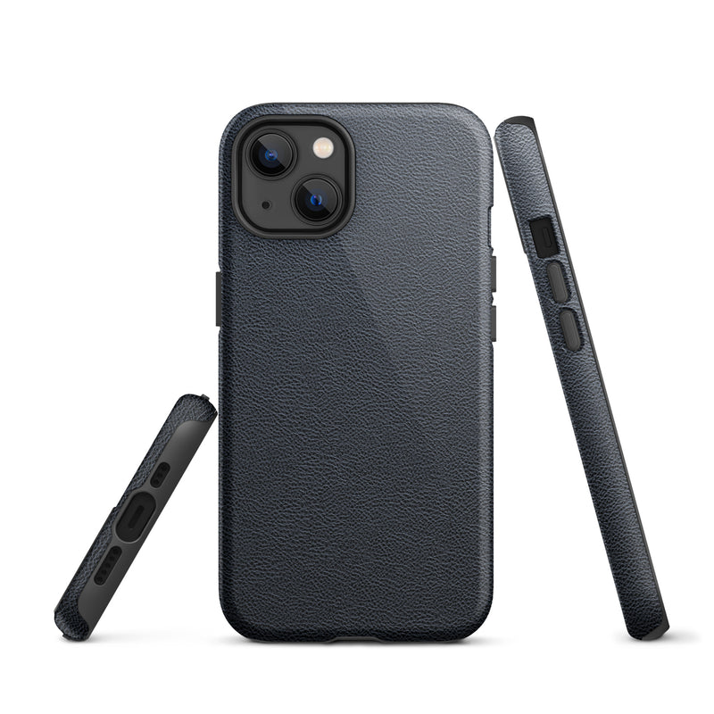 Load image into Gallery viewer, Black Leather iPhone Case Hardshell 3D Wrap Thermal CREATIVETECH