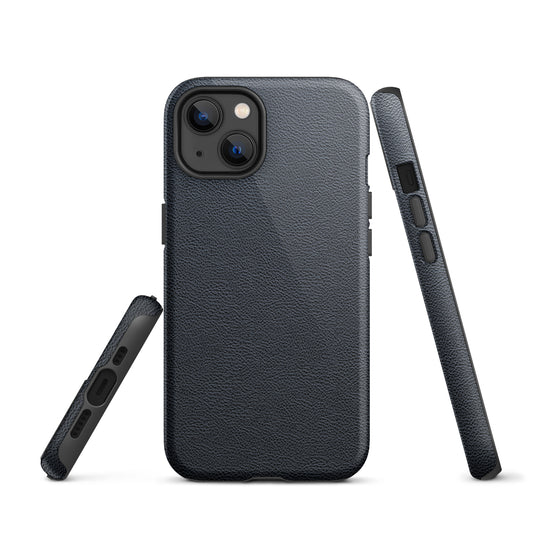 Black Leather iPhone Case Hardshell 3D Wrap Thermal CREATIVETECH