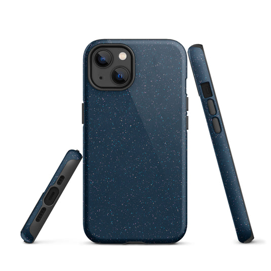 Speckled Deep Blue iPhone Case Hardshell 3D Wrap Thermal CREATIVETECH