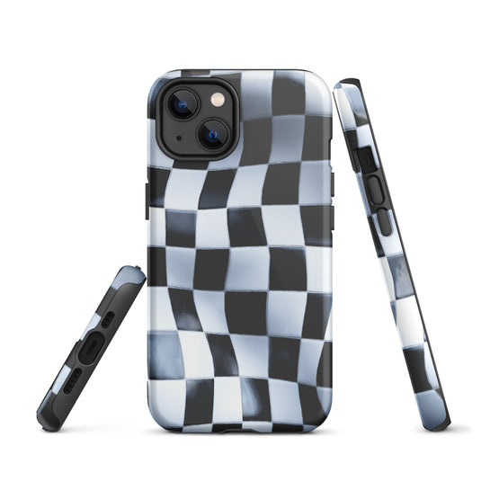 Wavy Chess Wall iPhone Case Hardshell 3D Wrap Thermal CREATIVETECH