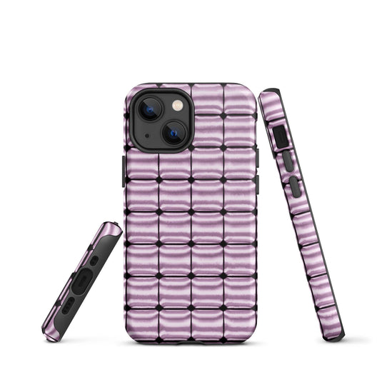 Rose Gold Metal Cubic Colorful iPhone Case Double Layer Impact Resistant Tough 3D Wrap Matte or Glossy Finish CREATIVETECH