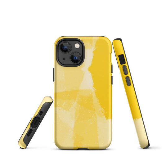 Creative Paint Yellow Colorful Hardshell iPhone Case Double Layer Impact Resistant Tough 3D Wrap CREATIVETECH