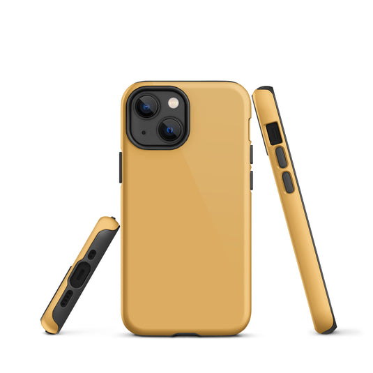 Harvest Yellow iPhone Case Hardshell 3D Wrap Thermal Plain Color CREATIVETECH