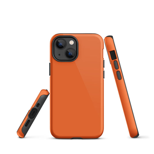 Orange iPhone Case Hardshell 3D Wrap Thermal Plain Color CREATIVETECH