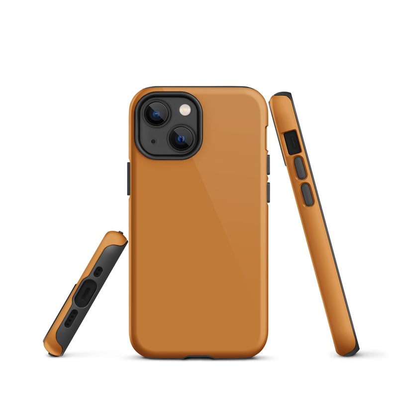 Load image into Gallery viewer, Bronze Orange iPhone Case Hardshell 3D Wrap Thermal Plain Color CREATIVETECH
