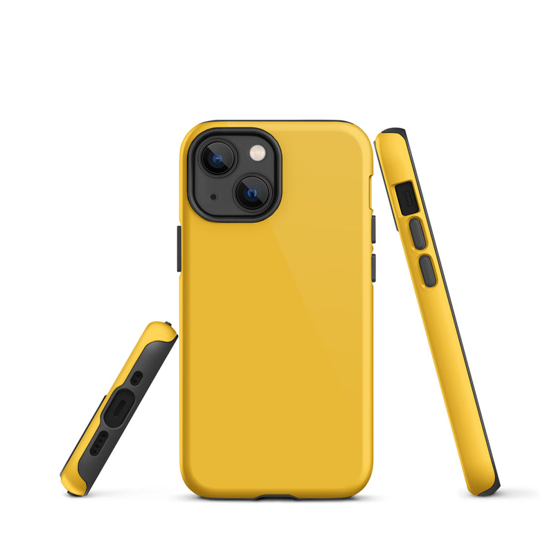 Load image into Gallery viewer, Yellow iPhone Case Hardshell 3D Wrap Thermal Plain Color CREATIVETECH
