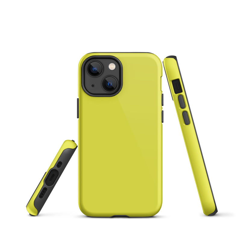 Load image into Gallery viewer, Starship Yellow iPhone Case Hardshell 3D Wrap Thermal Plain Color CREATIVETECH
