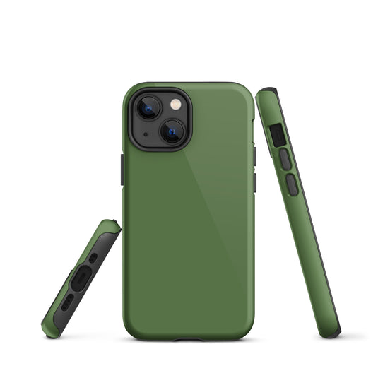 Fern Green iPhone Case Hardshell 3D Wrap Thermal Plain Color CREATIVETECH