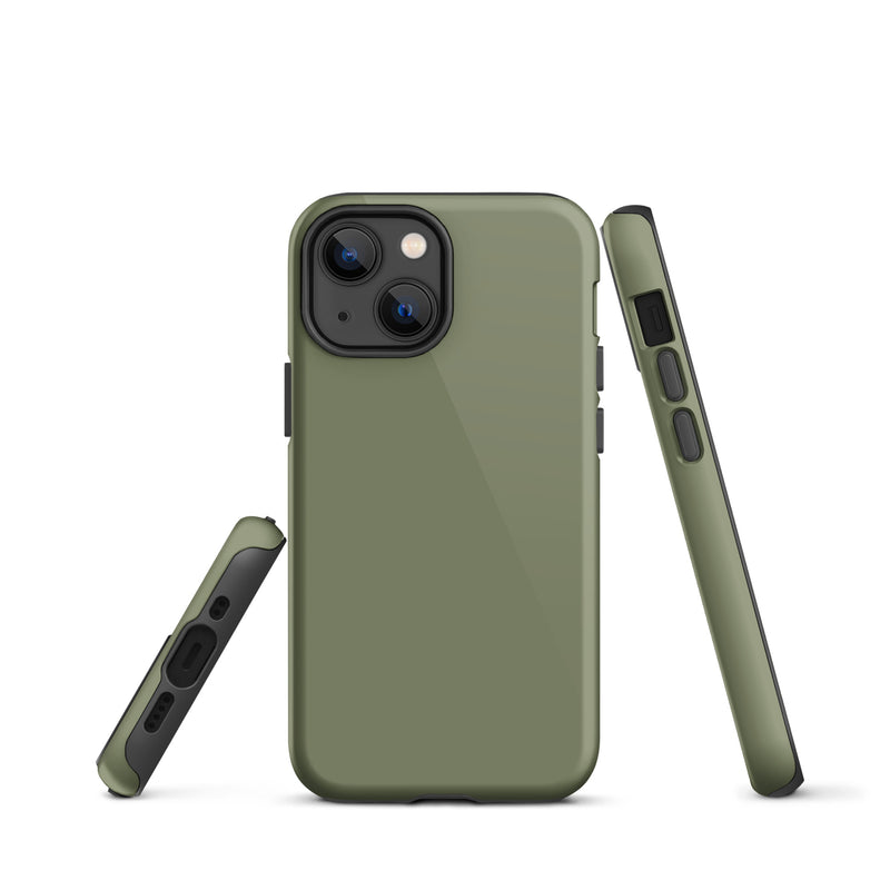 Load image into Gallery viewer, Finch Green iPhone Case Hardshell 3D Wrap Thermal Plain Color CREATIVETECH
