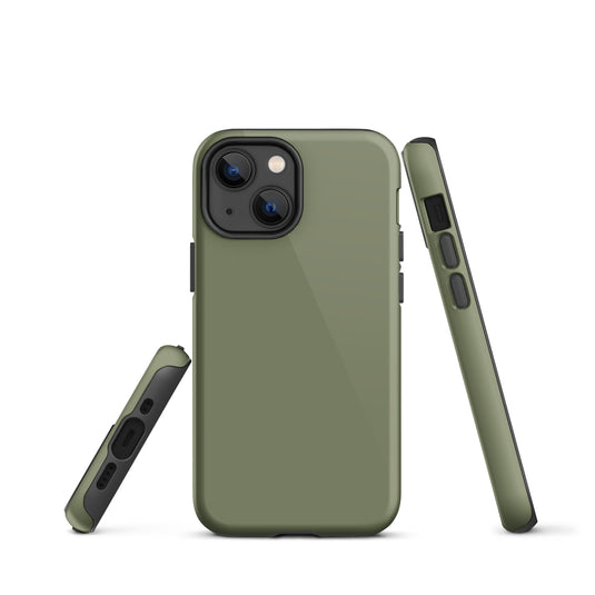 Finch Green iPhone Case Hardshell 3D Wrap Thermal Plain Color CREATIVETECH