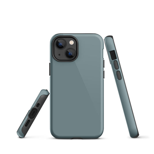 Gothic Blue iPhone Case Hardshell 3D Wrap Thermal Plain Color CREATIVETECH
