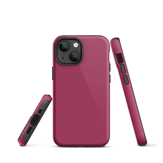 Lipstick Red iPhone Case Hardshell 3D Wrap Thermal Plain Color CREATIVETECH