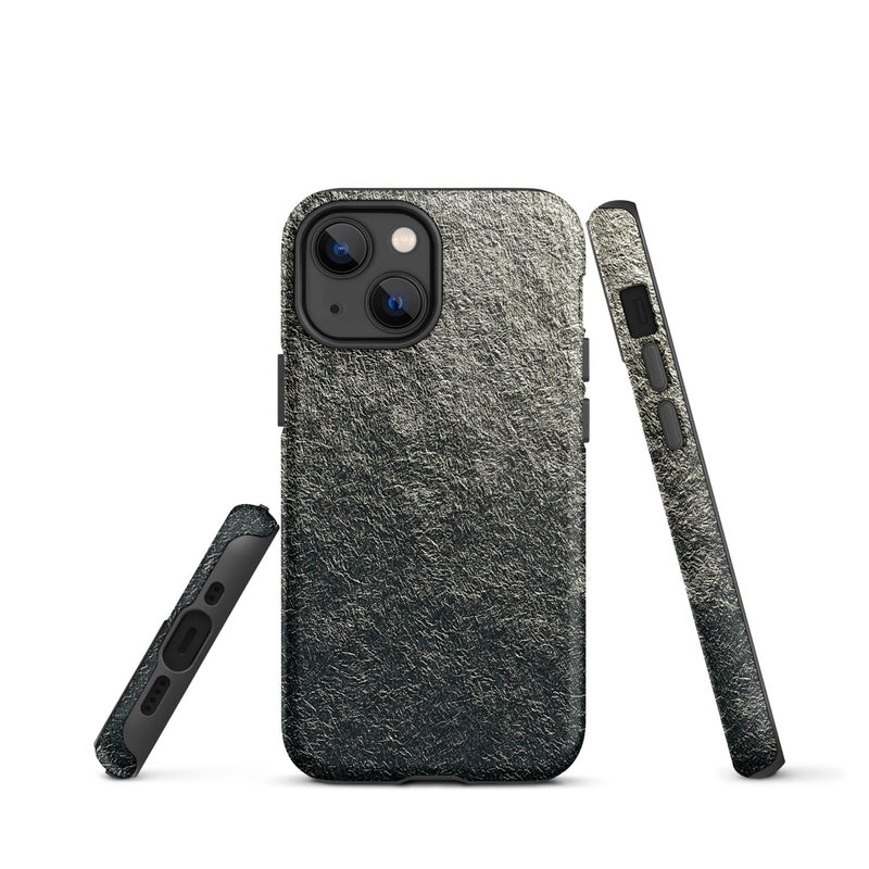 Load image into Gallery viewer, Old Golden Foil Metal iPhone Case Hardshell 3D Wrap Thermal Plain Color CREATIVETECH