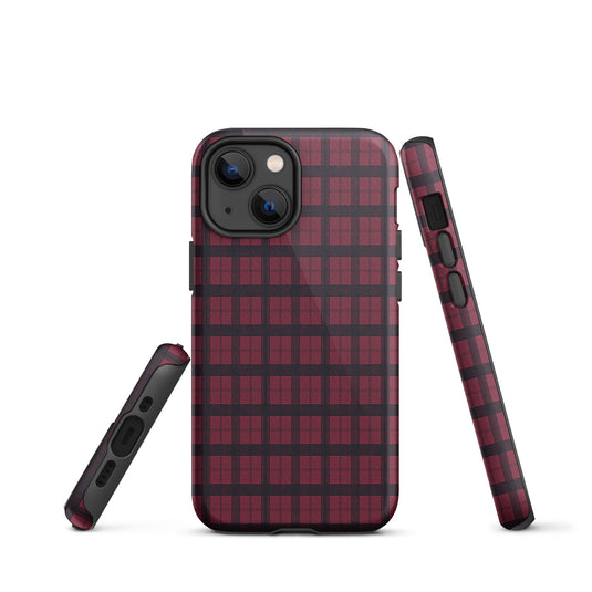 Black Red Burberry iPhone Case Hardshell 3D Wrap Thermal CREATIVETECH