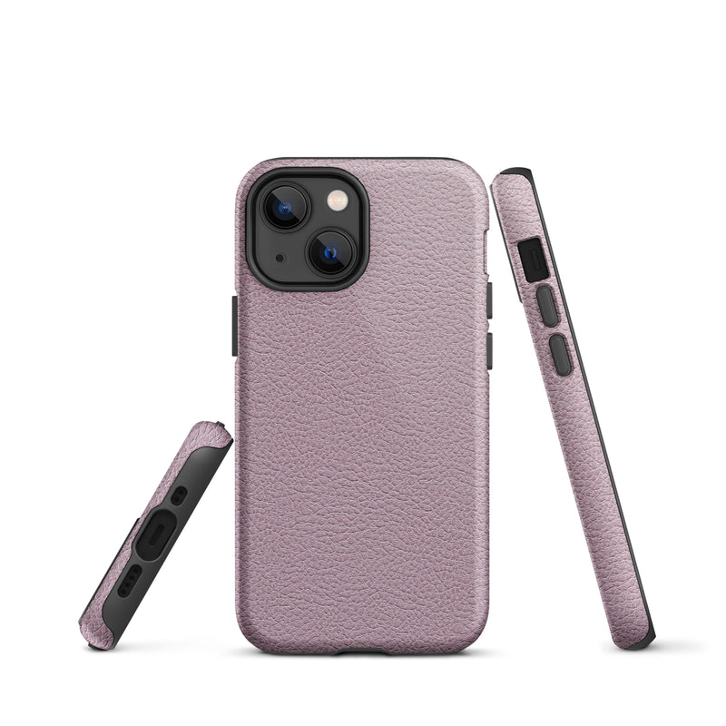 Load image into Gallery viewer, Ash Pink Leather iPhone Case Hardshell 3D Wrap Thermal CREATIVETECH
