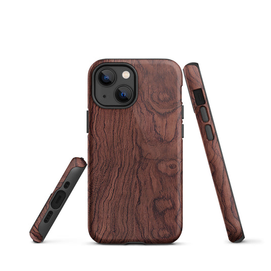 Bubinga Brown Wood iPhone Case Hardshell 3D Wrap Thermal CREATIVETECH