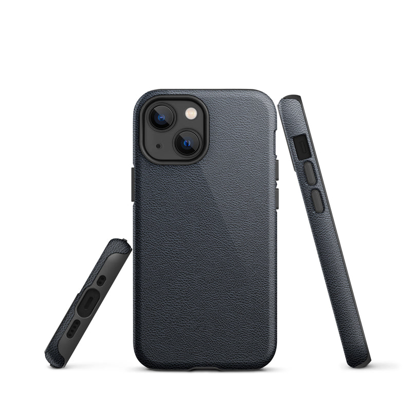 Load image into Gallery viewer, Black Leather iPhone Case Hardshell 3D Wrap Thermal CREATIVETECH