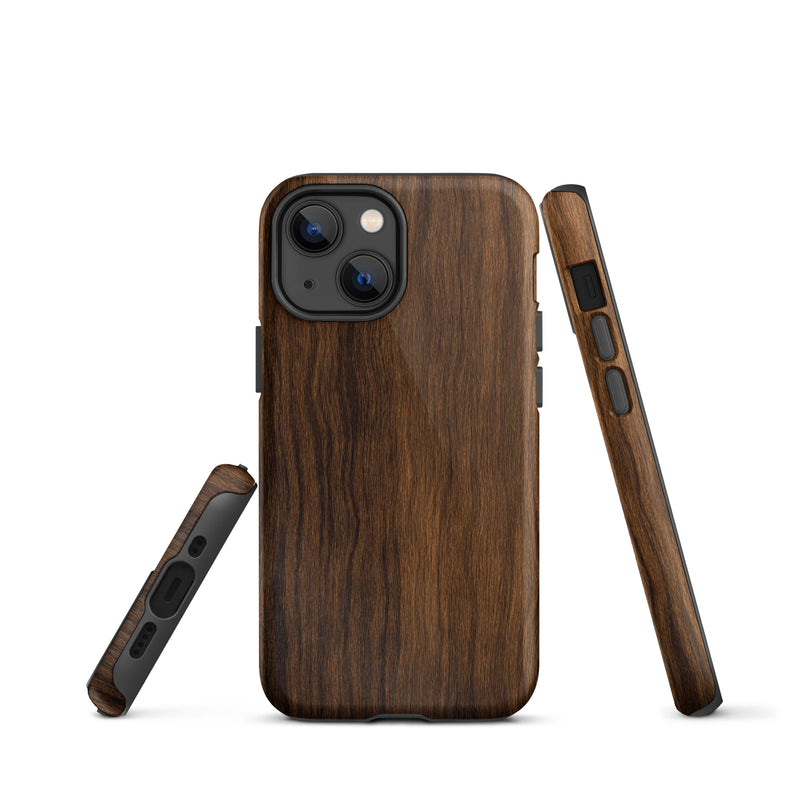 Load image into Gallery viewer, Medium Brown Wood iPhone Case Hardshell 3D Wrap Thermal CREATIVETECH
