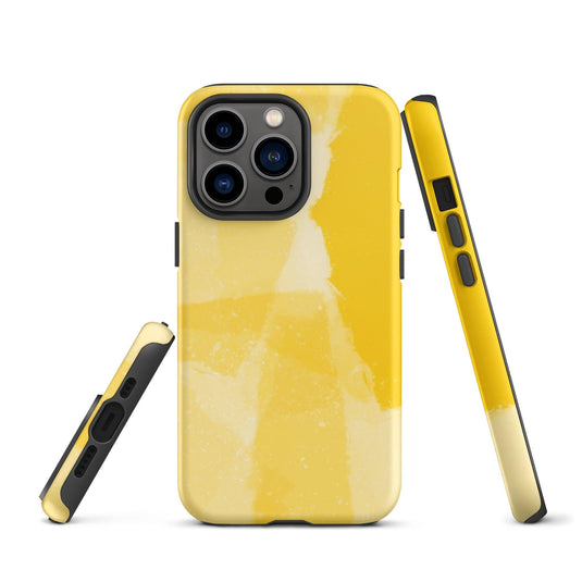 Creative Paint Yellow Colorful Hardshell iPhone Case Double Layer Impact Resistant Tough 3D Wrap CREATIVETECH