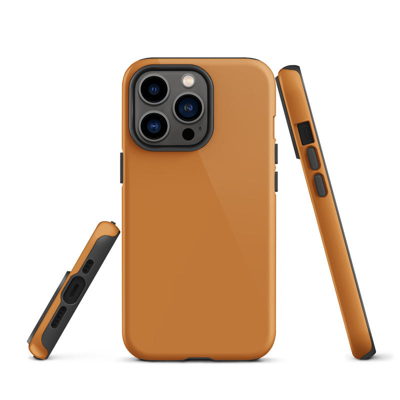 Load image into Gallery viewer, Bronze Orange iPhone Case Hardshell 3D Wrap Thermal Plain Color CREATIVETECH
