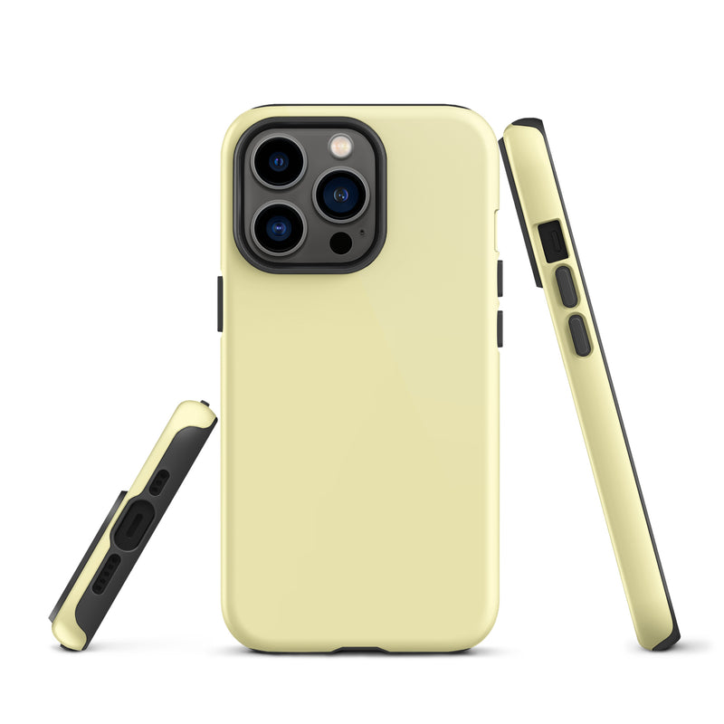 Load image into Gallery viewer, Cumulus Yellow iPhone Case Hardshell 3D Wrap Thermal Plain Color CREATIVETECH