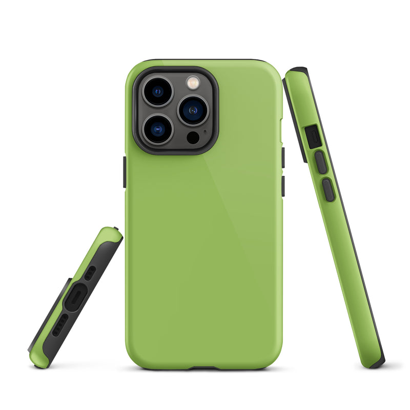 Load image into Gallery viewer, Conifer Green iPhone Case Hardshell 3D Wrap Thermal Plain Color CREATIVETECH