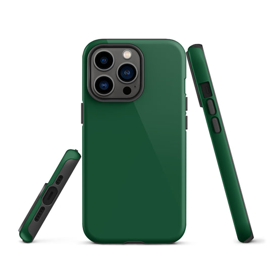Forest Green iPhone Case Hardshell 3D Wrap Thermal Plain Color CREATIVETECH