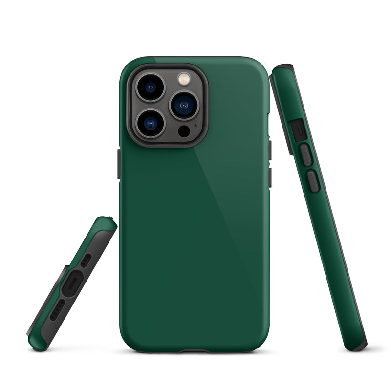 Load image into Gallery viewer, British Racing Green iPhone Case Hardshell 3D Wrap Thermal Plain Color CREATIVETECH