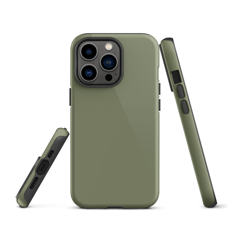 Load image into Gallery viewer, Finch Green iPhone Case Hardshell 3D Wrap Thermal Plain Color CREATIVETECH
