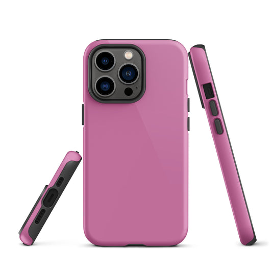 Hopbush Pink iPhone Case Hardshell 3D Wrap Thermal Plain Color CREATIVETECH