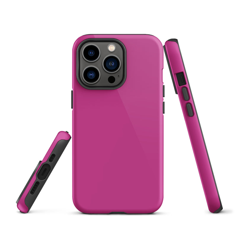Load image into Gallery viewer, Medium Red Violet iPhone Case Hardshell 3D Wrap Thermal Plain Color CREATIVETECH
