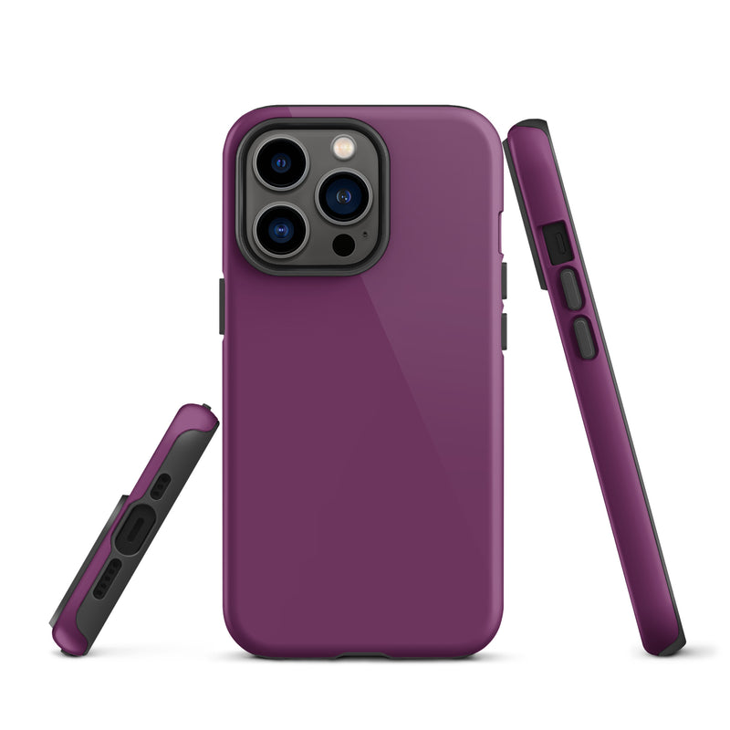 Load image into Gallery viewer, Palatinate Purple iPhone Case Hardshell 3D Wrap Thermal Plain Color CREATIVETECH