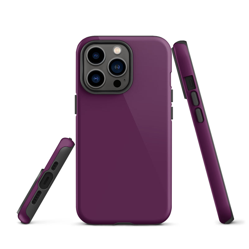 Load image into Gallery viewer, Tyrian Purple iPhone Case Hardshell 3D Wrap Thermal Plain Color CREATIVETECH